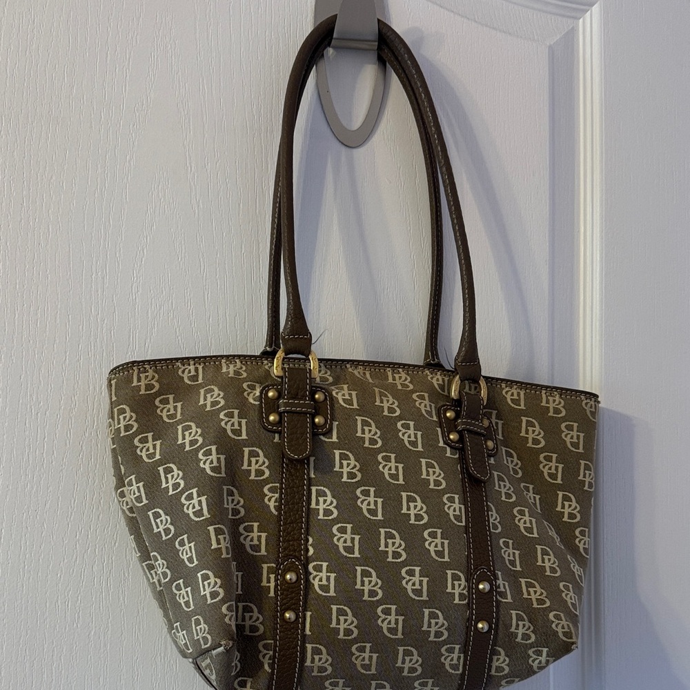 Elegant Brown Monogram Tote Bag